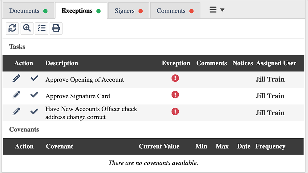 Deposit task checklist