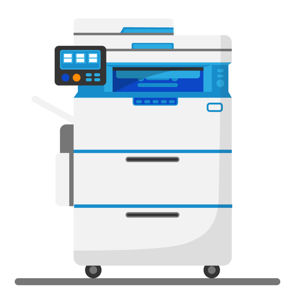 clipart image of a scanner with attached device